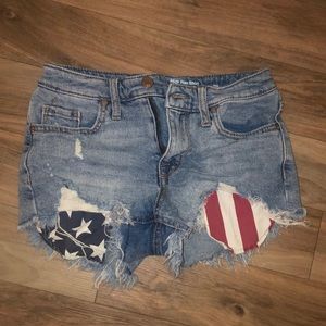 High waisted 4th of July jean shorts! Size medium